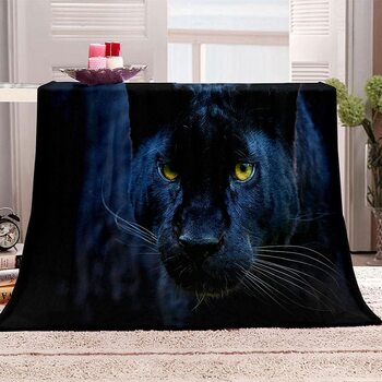 Плед Panther з фланелевої мікрофібри, м&39який, теплий та плюшевий, для ліжок та диванів, 150x200 см