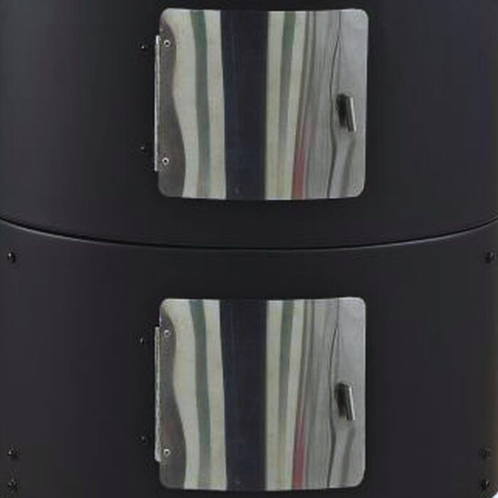 В-1 Дим-гриль Вугільний гриль з кришкою для копчення, смаження та приготування (з резервуаром для води, 2 решітками для грилю, гачками для копчення, термометром) Димна бочка для саду та кемпінгу, 400 3-