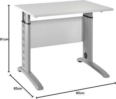 Стіл-касовий апарат, 701430, світло-сірий, приблизно 90 x 65 x 69,5-87,5 см