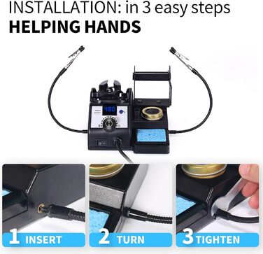 Паяльна станція YIHUA 926LED-IV 60W 90480C паяльник з 2 додатковими ручками, дозатор припою, 5 додаткових жал, насос для видалення