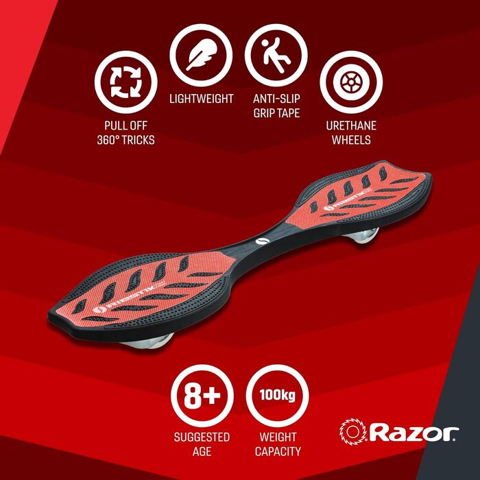 Повітряний скейтборд Razor Kids Ripstik Air 2 колеса один розмір червоний