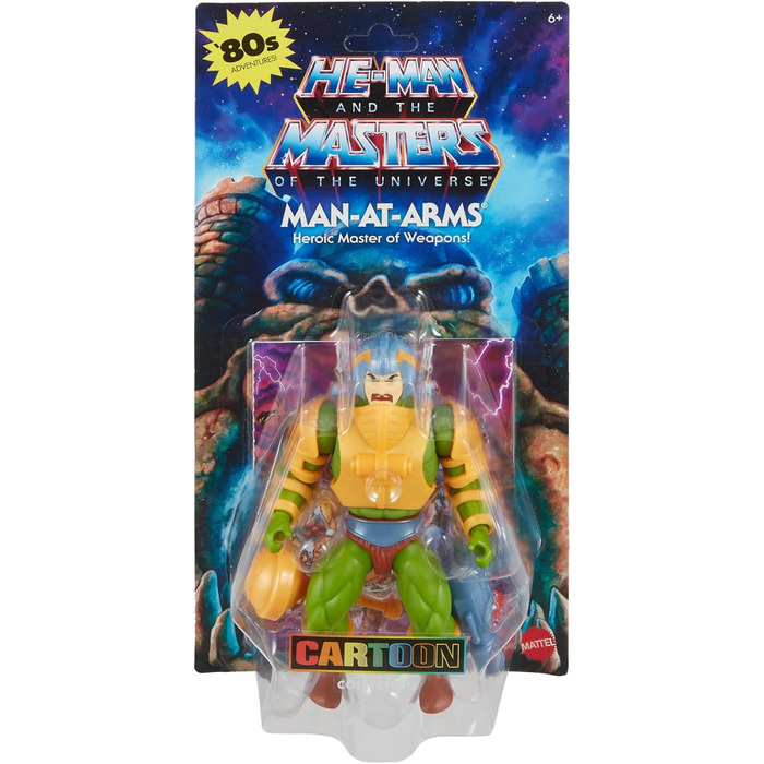 Іграшка Masters of the Universe Origins, фігурка людини-зброї Дункана з колекції мультфільмів, герой заввишки близько 14 см зі знімними обладунками та аксесуарами, HYD25