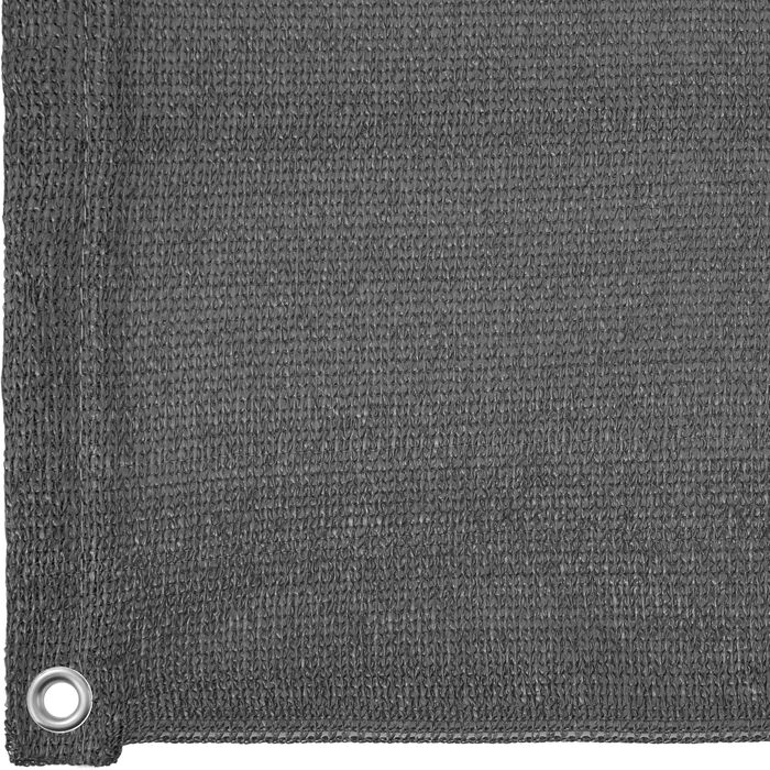 Всепогодна ширма для балкону, садова ширма для забезпечення конфіденційності, садова перегородка, ширма для тераси, вітрозахисна, брезент з люверсами для балконних поручнів, ширма для огорожі, обрамлення балкону - біло-сіра в смужку, 75 см сірого кольору 