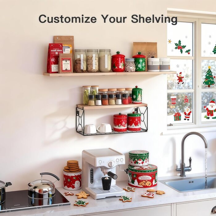 Настінна полиця Pipishell Floating Shelves, дерево павловнії, настінні полиці, дерев&39яні полиці, 3 , для спальні, ванної кімнати, вітальні, кухні, домашнього офісу, пральні, рустикальний стиль