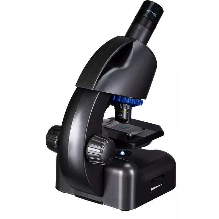 Мікроскоп Bresser Junior CM-04 100x-900x Black з набором для дослідів і адаптером для смартфона (14951)