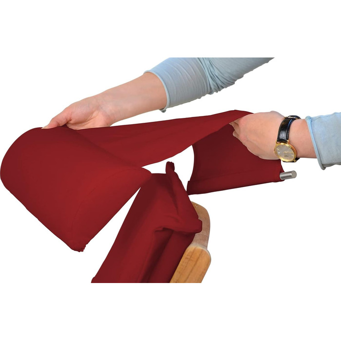 Червона подушка для шиї Kai Wiechmann для шезлонга, яку можна прати, зроблено в Німеччині, Бордо