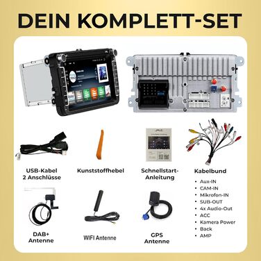 Автомагнітола MIC AV8V7-Ultra на Android 13 з навігацією Snapdragon 665, 8 ГБ 256 ГБ, 8 дюймів, DSP, SIM-карта, бездротовий зв&39язок Apple CarPlay та Android Auto, DAB, CANBUS, GPS для VW/KODA/SEAT (заміна RNS/RCD)