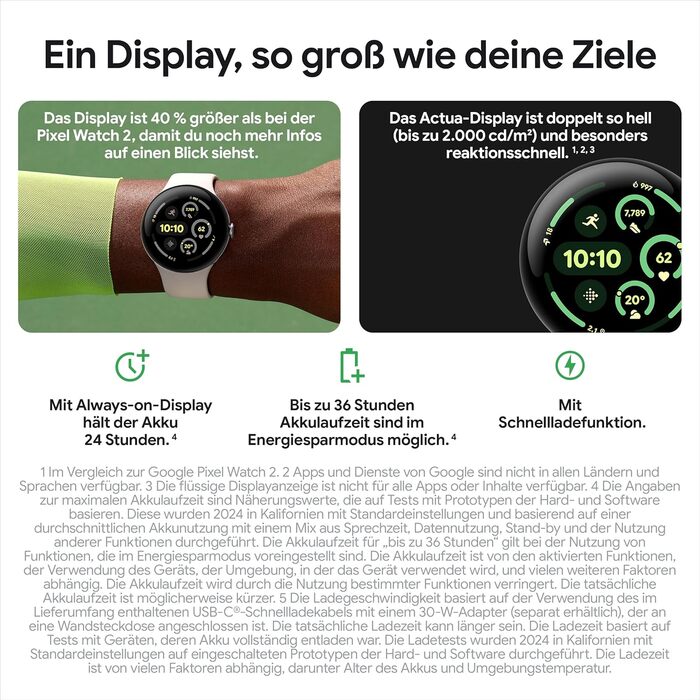 Мм) смарт-годинник на Android із відстеженням серцевого ритму, розширеними функціями бігу від Fitbit, Fitness Insights, 24-годинним зарядом батареї матово-чорний алюмінієвий корпус браслет Obsidian Wi-Fi матово-чорний / Obsidian Wi-Fi, 3 (45