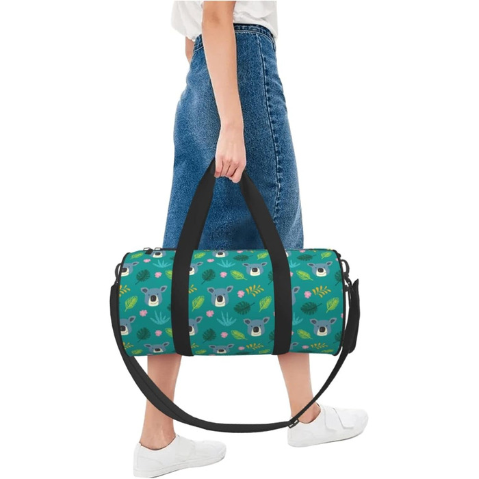 Милий Коала та Тропічні Рослини, Зелена Сумка для Подорожей, Спортивна Сумка, Сумка на Вихідні, Дорожня Сумка, Сумка для Відпочинку, Ручна Подорожня Сумка