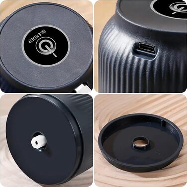 Електрична цибульна нарізка Mini, бездротова портативна USB-зарядка Маленький часниковий подрібнювач Блендер Подрібнювач їжі М'ясорубка для цибулі Перець Часник Овочі (400 мл, синій) 400 мл Синій