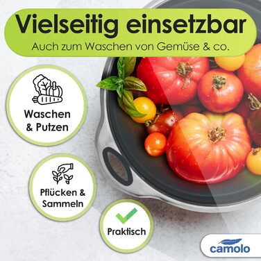 Сито для макаронів Ситечко з нержавіючої сталі та силікону Кухонне ситечко Складний сушарка Термостійкий та компактний сірий