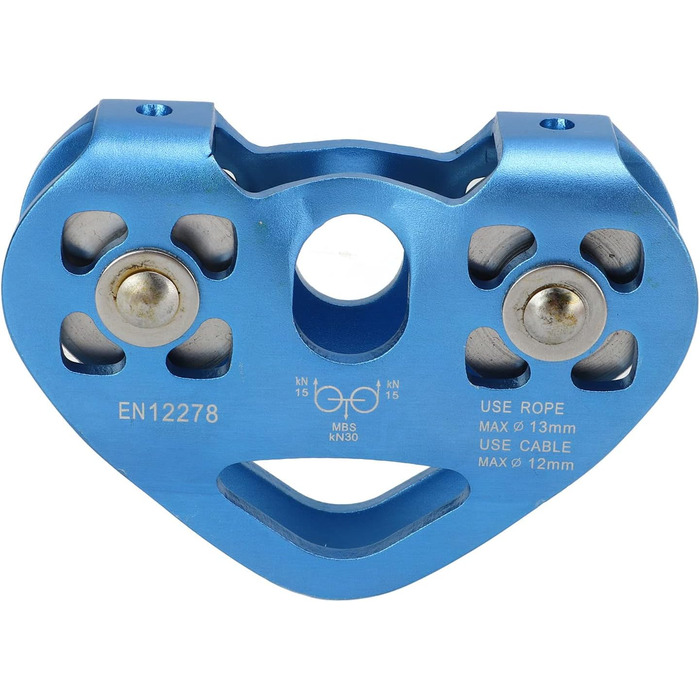 Подвійний блок для зіплайна, канатна дорога у формі серця для скелелазіння та використання, легка та синього кольору.