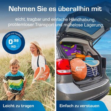 Розкладний пляжний намет Active Era із захистом від ультрафіолету, пляжний намет UPF 50, вітрозахисний пляжний намет, намет для 2-3 осіб, включаючи сумку для перенесення та кілочки - помаранчевий