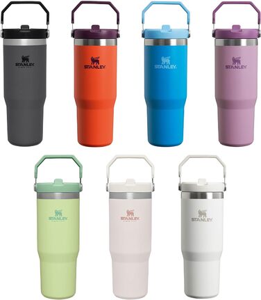 Пляшка для пиття Stanley IceFlow Flip Straw з соломинкою 0,89 л - Пляшка-термос зберігає холод 12 годин - Герметична - Спортивна п