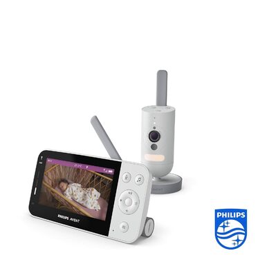 Підключена відеоняня Philips Avent із HD-камерою 1080p, інфрачервоним нічним баченням, двостороннім аудіо, необмеженим діапазоном,