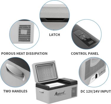 Літрова прохолодна коробка 12v міні-холодильник маленький електричний кемпінговий морозильник портативний для автомобіля, вантажів