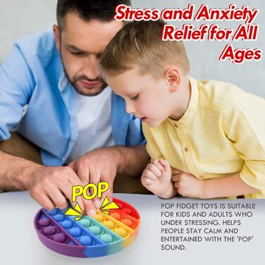 Аутизм потребує іграшок, що знижують тиск Веселкова вечірка надає перевагу Дитячому дню народження, 2Pcs Poppit Pop Fidget It Toy