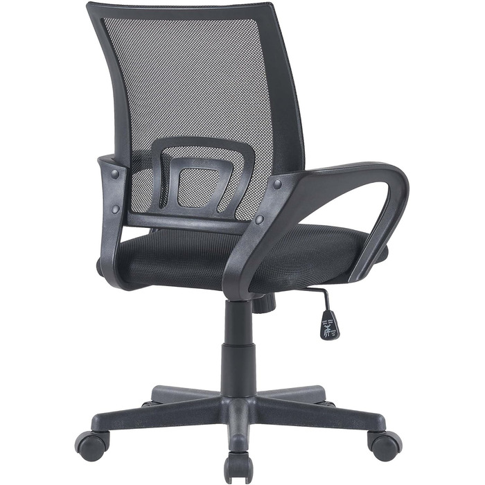 Офісний стілець CLP Genius I, стілець з регульованою висотою та сітчастим чохлом, колір чорний, сучасний