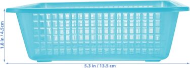 Кошик для зберігання Пластик, 13,5 * 13,5 * 4,5 см Барвистий органайзер для шафи Кухонні штабельовані кошики Кошик для зберігання Кухонна шафа Коробка Кошик (випадковий колір), 12 шт.