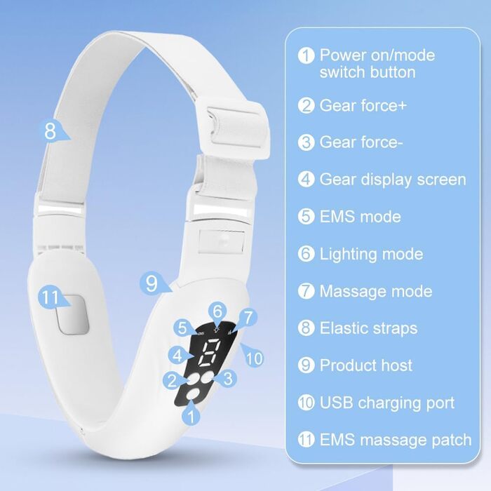 Електричний V масажер для обличчя, електричний V масажер для формування обличчя, підтяжка обличчя Beauty Knife 3 режими для тонізуючих пристроїв Антиоксидант, відновлення шкіри