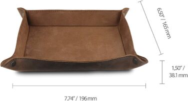 Піднос Londo з натуральної шкіри - шкіряний органайзер, практична коробка для зберігання - для гаманців, годинників, ключів, монет, мобільних телефонів та канцелярського приладдя, норка