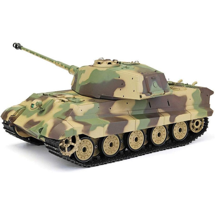 Радіокерований танк Королівський тигр (Knigstiger) Henschel, масштаб 116, Heng Long. Сталеві шестерні, дим-ефект, звук 2.4GHz V7.0