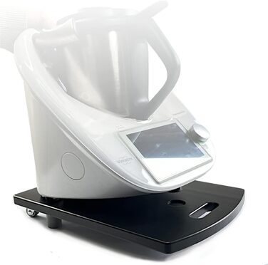 Розсувна дошка для роликової дошки Thermomix TM5 TM6 слайдер без зусиль переміщається та надійно тримається (чорна з дерева)