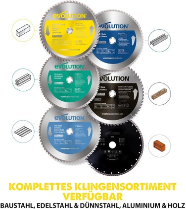 Evolution Power Tools S355TCT-90CS – Пильний диск з нержавіючої сталі 90T TCT, 355 мм, для поперечного різання