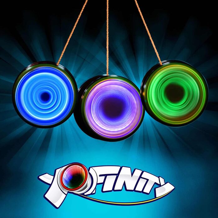 Йо-йо Goliath YoFinity з нескінченним дзеркалом і кольоровими вогниками (асорті, синій, зелений, помаранчевий)