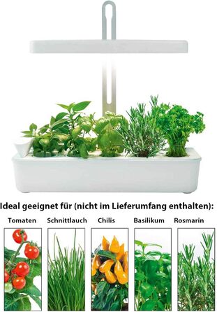 Гідропонна світлодіодна система вирощування рослин Лампа для рослин Світло для рослин Травяний сад Внутрішня садова лампа для вирощування 22 Вт 1350 люмен 10 саджанців Таймер з регулюванням висоти