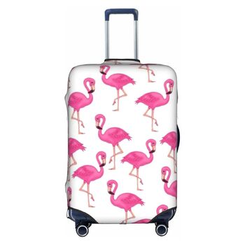 Валіза дорожня пиленепроникна Flamingo XL, рожево-біла