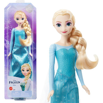 Лялька Mattel Disney Крижана королева Ельза, лялька Крижана королева, світле волосся, що розчісується, рухоме, знімне взуття, пода