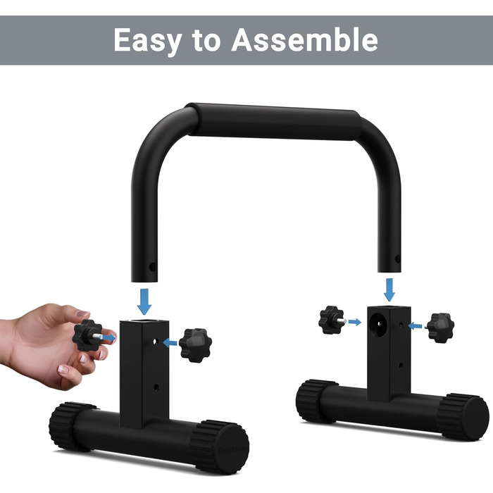 Міцний сталевий гриф для віджимань Ергономічна S-подібна форма для глибших віджимань Зручний для зап&39ястя та нековзний Домашній фітнес та силові тренування