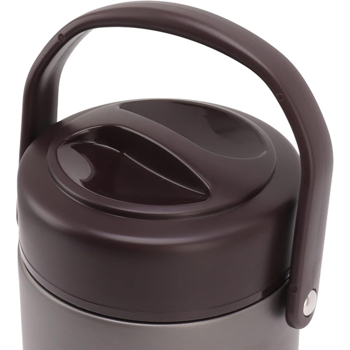 Ізольований харчовий контейнер з нержавіючої сталі, великої місткості, герметичний вакуумний контейнер для ділових поїздок, пікніків, 2 л, темно-сірий