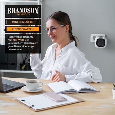 Підключається до мережі вентилятор-обігрівач з пультом дистанційного керування, 700 Вт, плавне регулювання температури 15-30C з термостатом, таймер 1-12 годин, захист від перегріву, обігрів з термостатом - тихий - білий