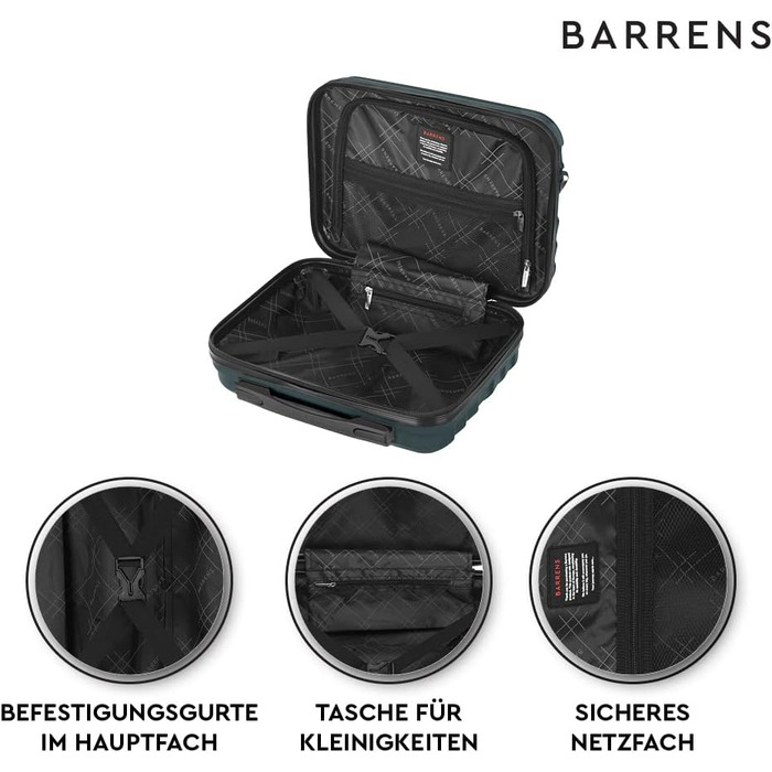 Косметичка BARRENS Дорожній футляр з ручкою Ручна поклажа Кріпиться до валізи або можна носити через плече Матеріал ABS 335x18 см 17 л Зелена косметичка - Маленька зелена