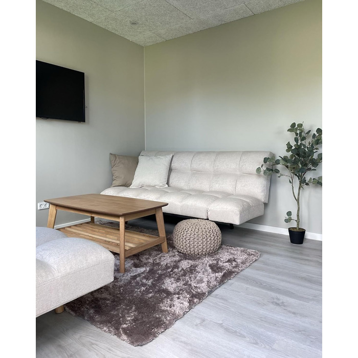 Практичний пуф Вовняний 40x25 см Бежевий Conrad