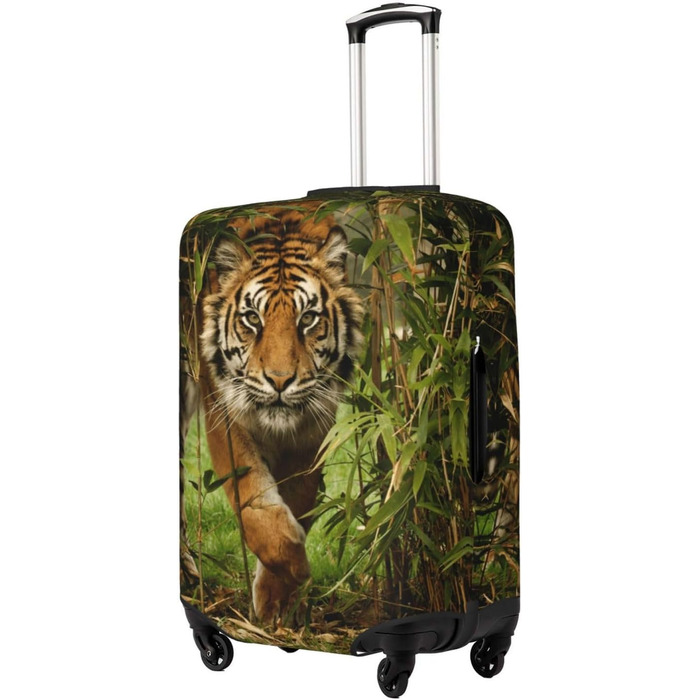 Чохол для валізи Tiger, міцний захист, підходить для багажу розміром 45.7 - 81.3 см, малий, Чорний