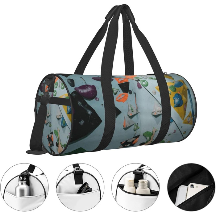 Дорожня сумка-циліндр, дизайн люди малюють на стіні, спортивна сумка для чоловіків та жінок, сумка-мішок, спортивна сумка