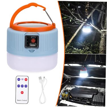 Сонячний кемпінговий світильник ibasenice з дистанційним керуванням, акумуляторний наметовий світильник для кемпінгу та саду, розумний індикатор живлення, режими яскравості, універсальне використання