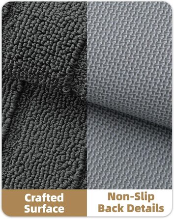 Килимок COLOR&GEOMETRY Dirt Trapper для приміщень 92x152 см Килимок для входу, можна прати в пральній машині, нековзний та абсорбуючий килимок для прихожої, килимок для вхідної зони, коридору та вхідних дверей, сірий, 92 x 152 см (прямокутний)