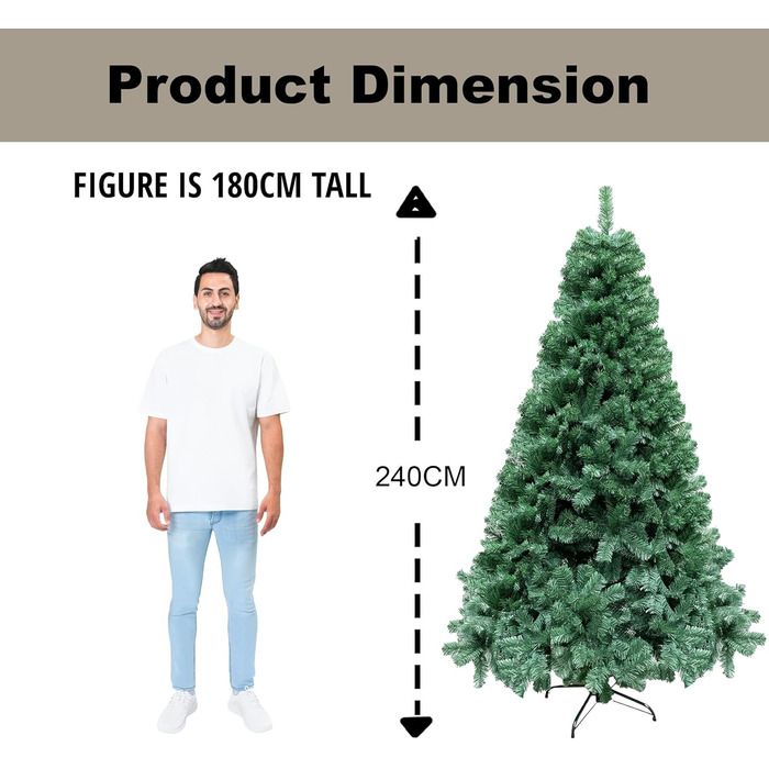 Штучна ялинка зелена 240 см SHATCHI