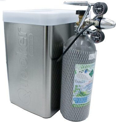 Редуктор тиску CO2 підходить для Quooker Cube на стандартних пляшках C0 2 кг, 6 кг, 10 кг включно з редуктором тиску, подовжувальним шлангом і матеріалом з'єднання, штепсельною системою