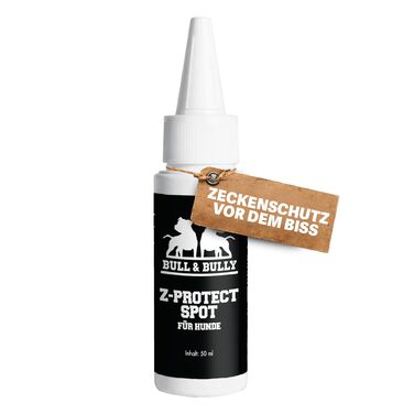 Захист для собак від кліщів та бліх Z-Protect Spot з гераніолом рослинний засіб, розроблений ветеринарами з чорнушкою та кокосовою олією ефективний захист від кліщів та бліх для собак BULL & BULLY