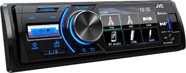 Автомагнітола JVC KD-X561DBT з DAB, Bluetooth і 3-дюймовим кольоровим TFT-дисплеєм (вхід для задньої камери, вхід AUX, MP3, WMA, FLAC, DSP, 4 x 45 Вт) DAB/USB/BT