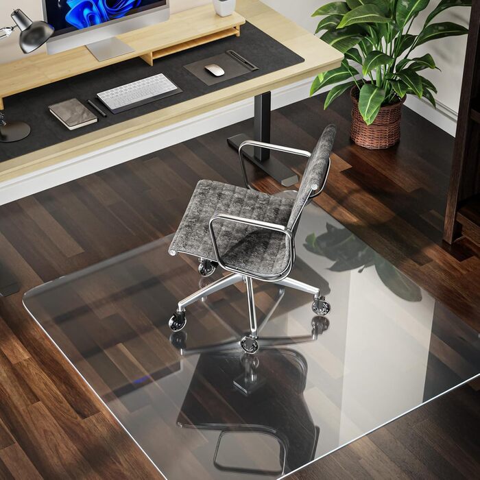 Килимок для офісних стільців COSYLAND, різні розміри - нековзний захисний килимок для стільців, молочно-білий Прозорий захисний килимок для підлоги (90x120 см)