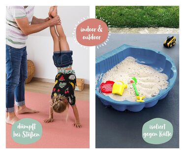 Протиковзкий килимок для повзання Килимки Oeko-Tex Грати в Mat Baby Розмір 120х120см (120х120 см (1 упаковка), слива)