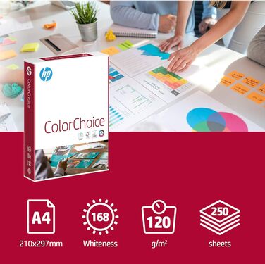 Папір для лазерного друку HP CHP 753 Color-Choice 120 г DIN A4, 210 x 297 мм, яскраво-білий, надзвичайно гладкий, 1 коробка 8 упаковок (2000 аркушів) A4 120 г/м 8 упаковок (4000 аркушів)