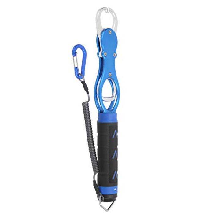 Рибний контролер ваги алюмінієвого сплаву риболовля хапачка для обробки та зважування інструмент для риби губа захоплення інструмент (синій)