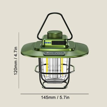 Вінтажний світлодіодний ліхтар для кемпінгу Lixada, водонепроникний, типу C, акумуляторний, для використання на вулиці, для походів, відключення електроенергії, аварійних виходів, для заднього двору, патіо, чорний